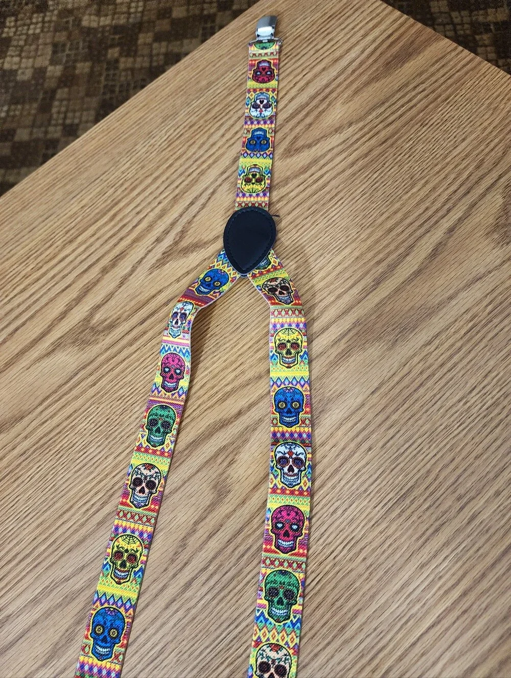Multicolor Sugar Skull Glasses Chain - Vibrant Day of the Dead Design